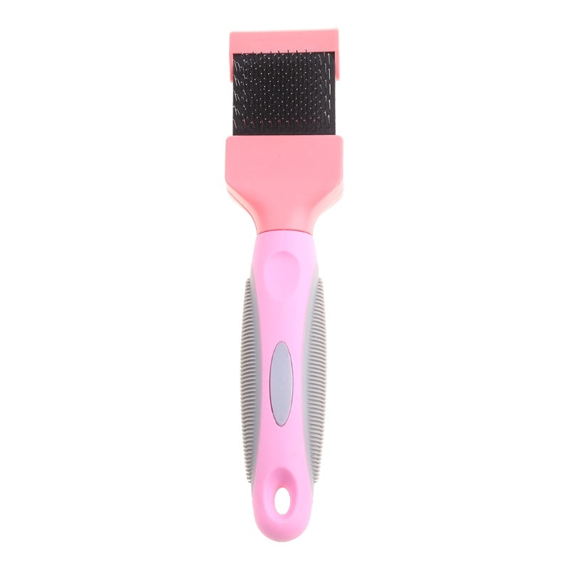 Double-Sided Pet Grooming Brush for Hair Removal and Massage