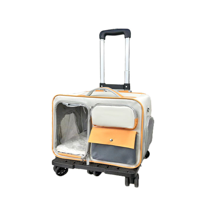 Pet Travel Backpack Trolley Bag Anti-Stress Carrier