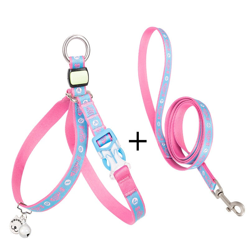 Multi-Functional Pet Bell Chest Strap Harness Leash