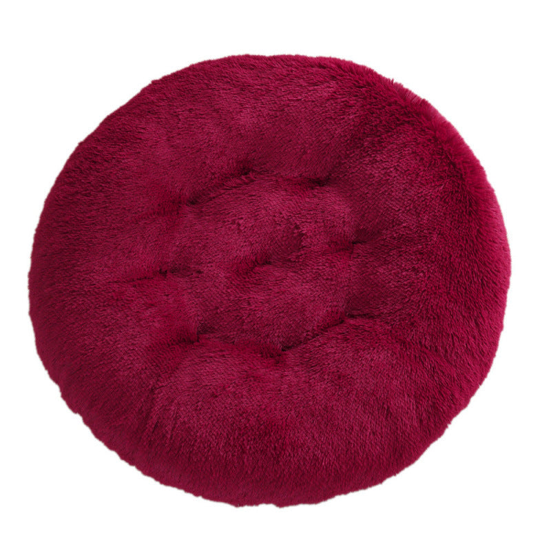 Round Plush Small Animal Bed Mat for Cozy Sleep