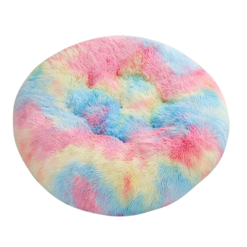 Round Plush Small Animal Bed Mat for Cozy Sleep