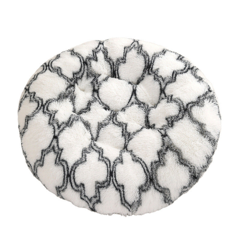 Round Plush Small Animal Bed Mat for Cozy Sleep