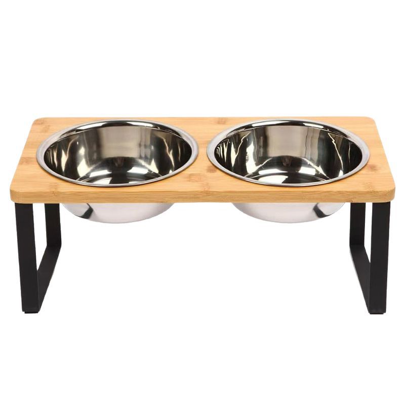 Elevated Stainless Steel Anti-Tip Large Pet Food Bowl