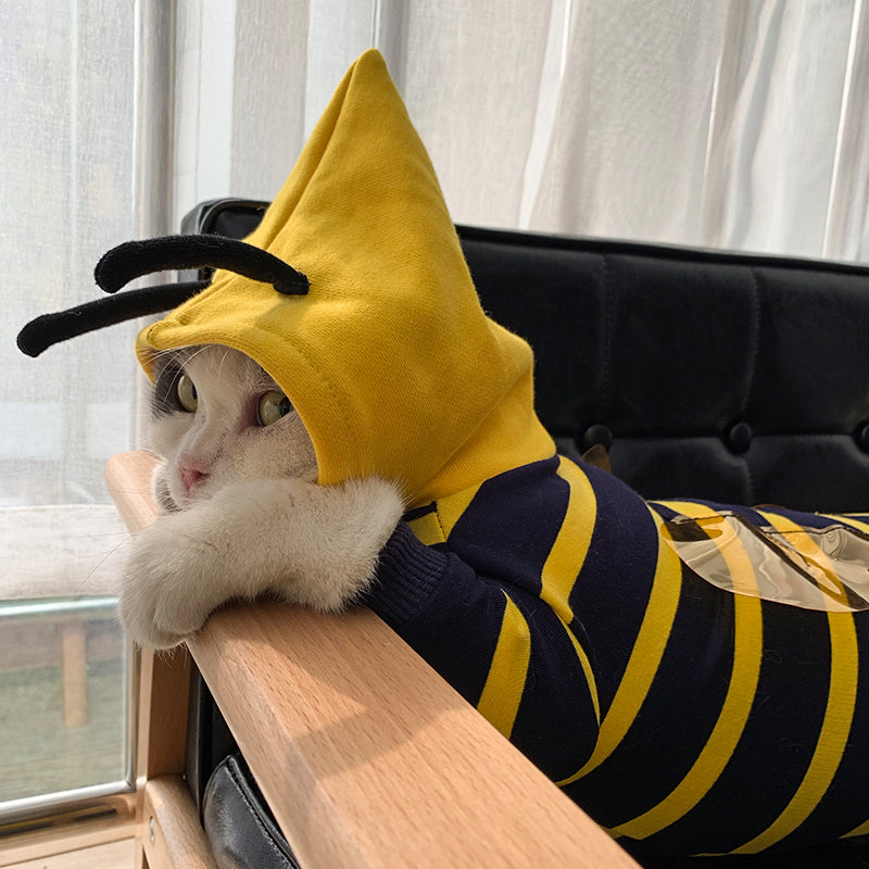 Winter Plush Hooded Coat Cute Bee Costume Jacket
