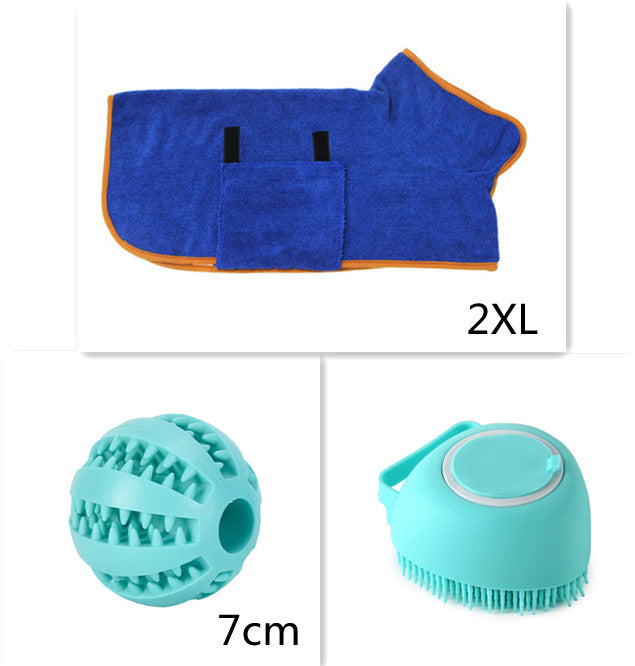 Silicone Pet Bath Massage Gloves with Shampoo Dispenser
