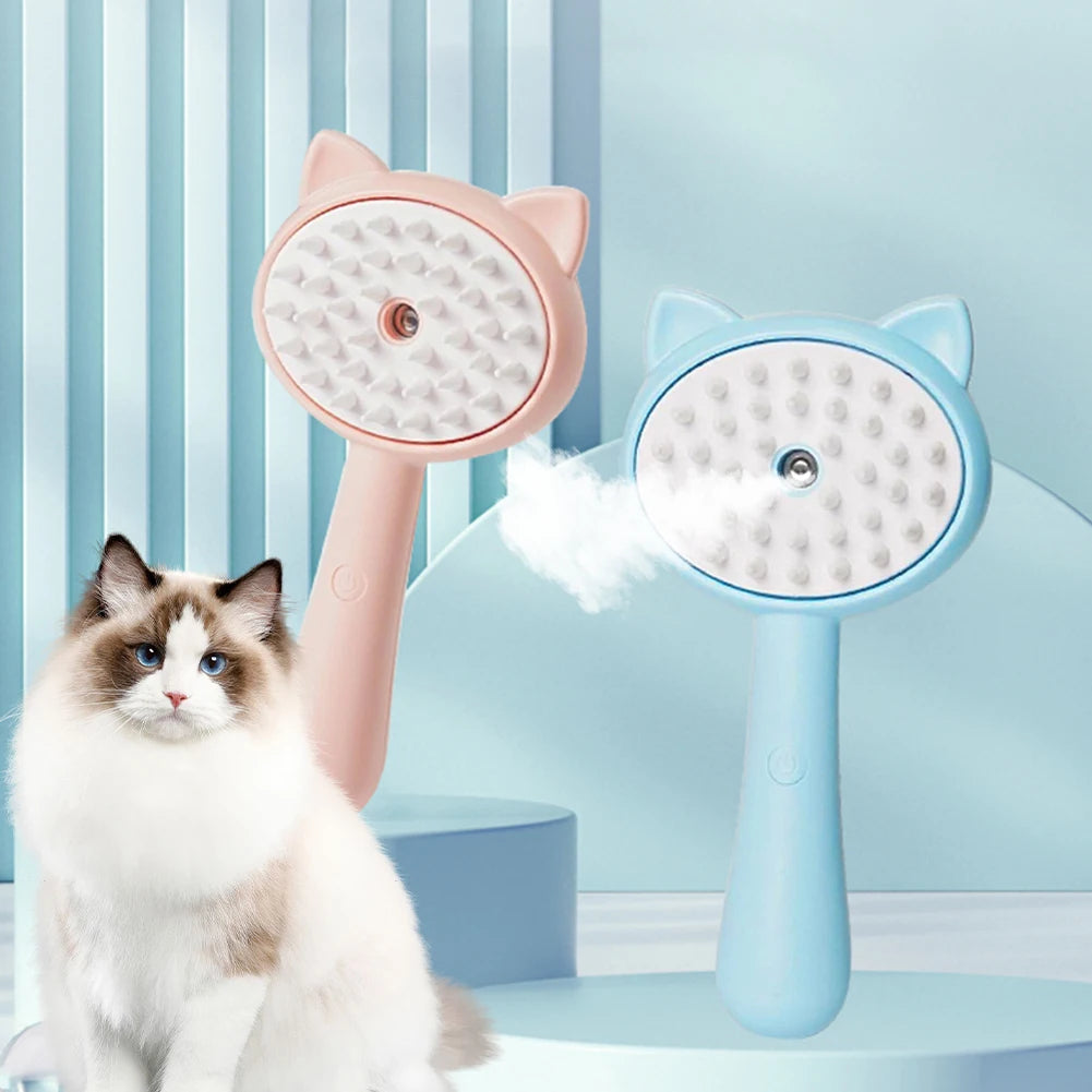 Multifunctional Rechargeable Pet Grooming Brush with Mist