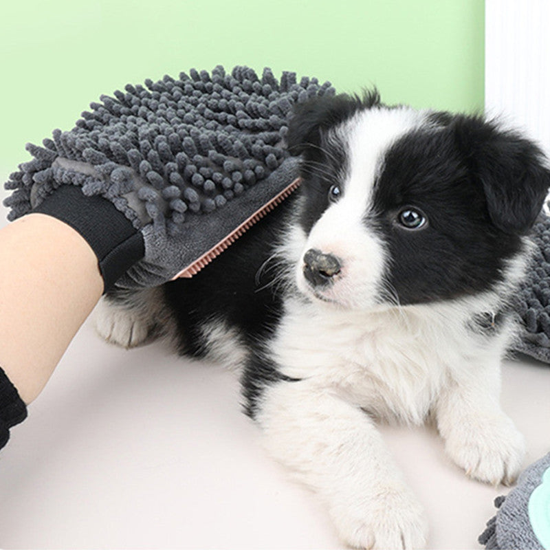 2-in-1 Pet Grooming Glove Brush for Bathing and Massage