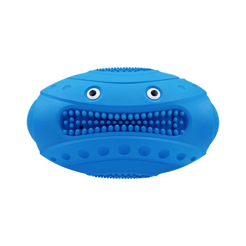 Natural Rubber Rugby Chew Toy for Pets