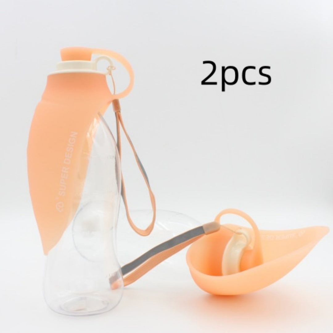 Portable Leakproof Pet Water Dispenser with Bowl
