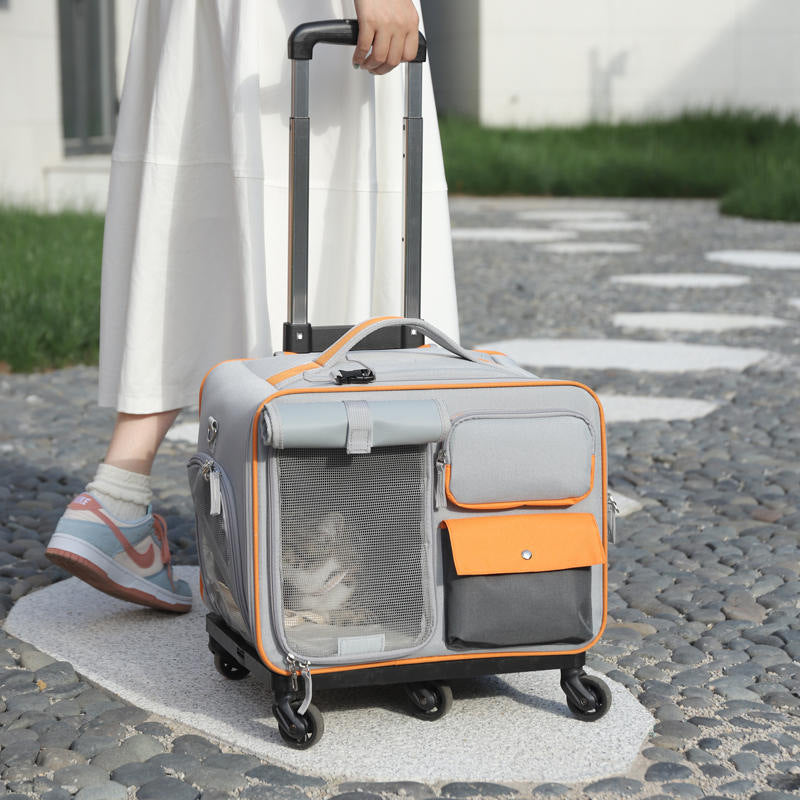 Pet Travel Backpack Trolley Bag Anti-Stress Carrier