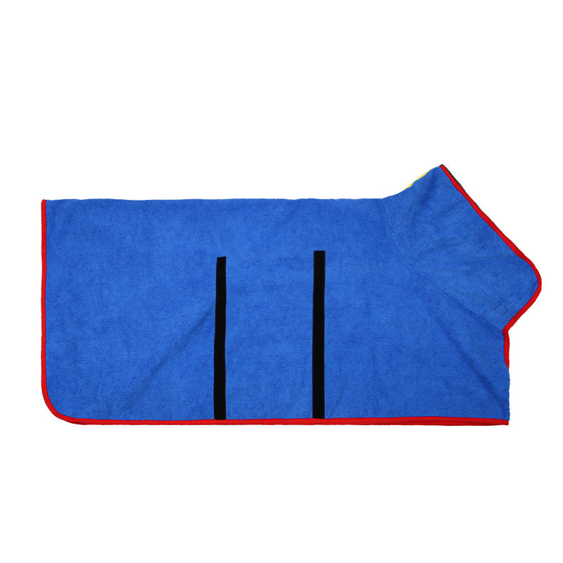 Pet Bathing Robe with Neck and Waist Fit