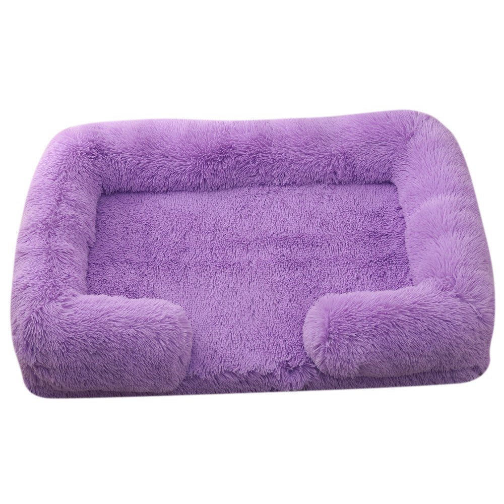 Plush Round Cozy Pet Bed for Winter