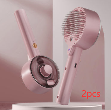 Pet Hair Remover Steam Brush for Self-Cleaning Grooming