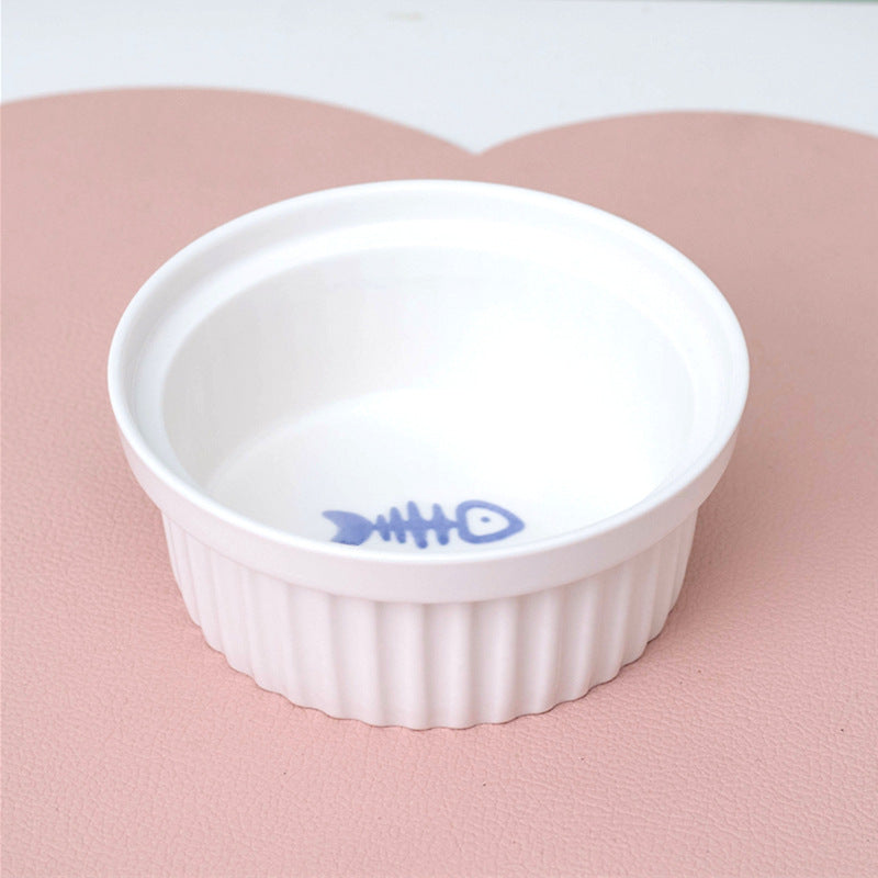Elevated Tilted Ceramic Double Pet Bowl