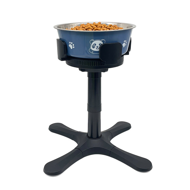 Adjustable Elevated Pet Bowl Stand with Anti-Tip Design