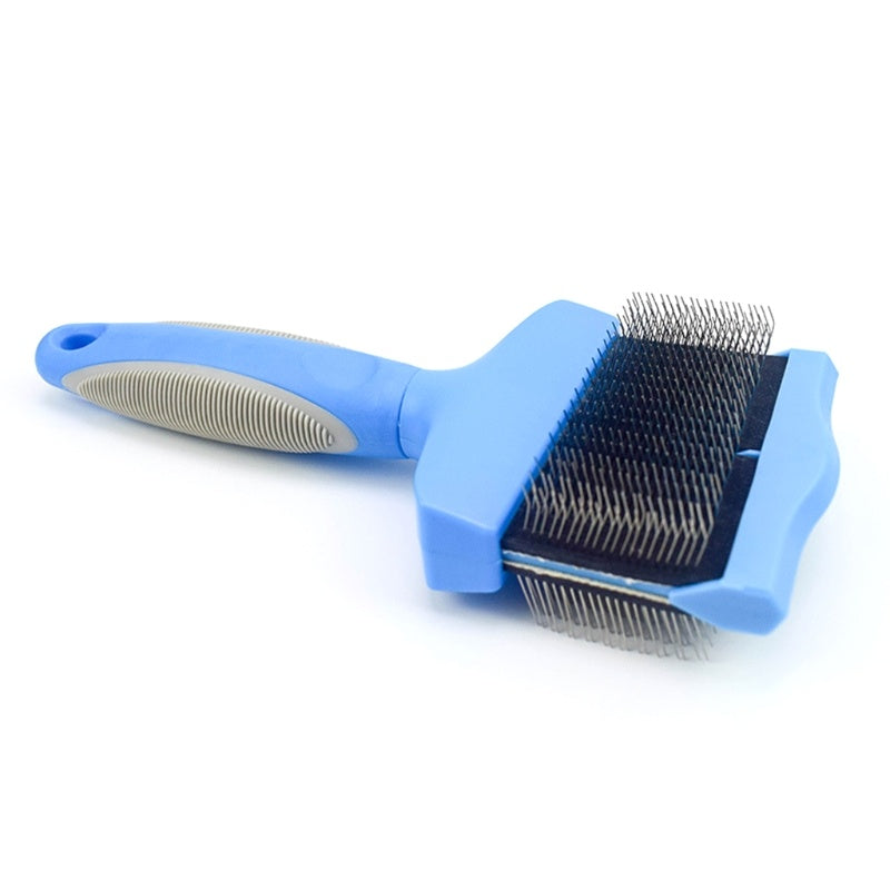 Double-Sided Pet Grooming Brush for Hair Removal and Massage