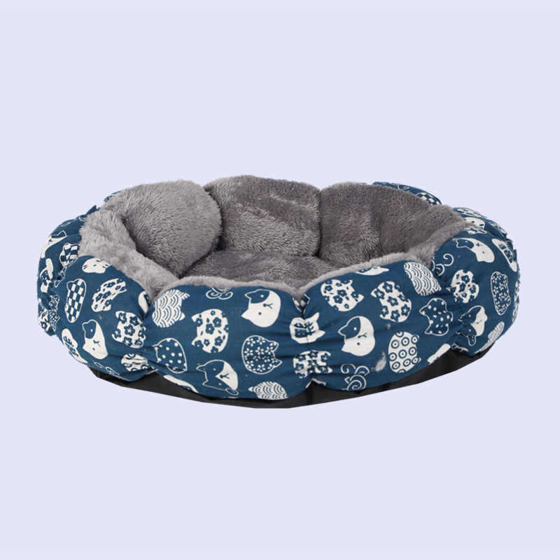 Calming Donut Plush Bed for Small Animals