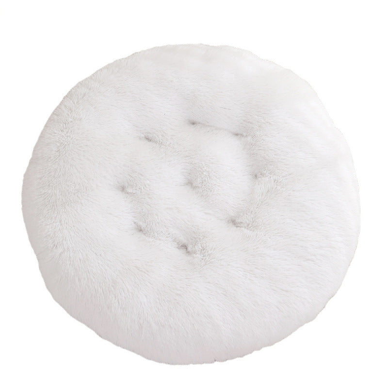 Round Plush Small Animal Bed Mat for Cozy Sleep