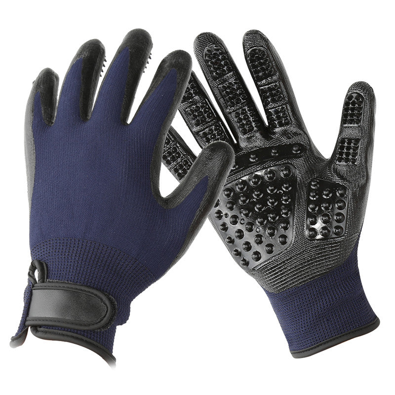 Pet Hair Grooming Glove with Soft Rubber Hair Remover