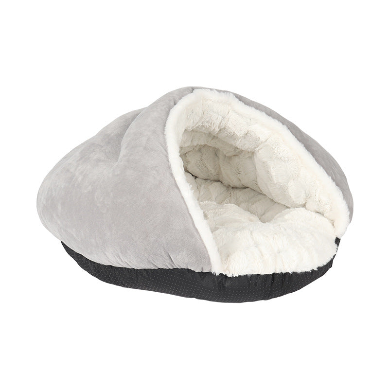Semi-Closed Plush Pet Nest Slippers