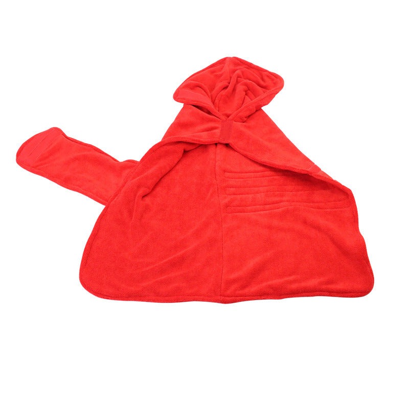Waist-Wrapped Microfiber Pet Bath Drying Towel