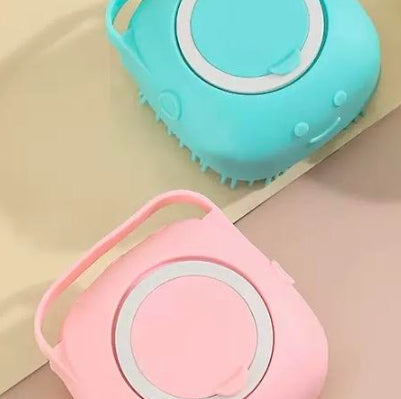 Silicone Pet Bath Massage Gloves with Shampoo Dispenser