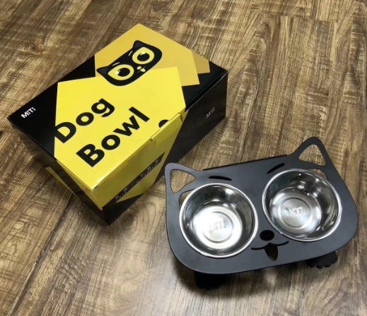 Anti-Spill Elevated Pet Feeding and Water Bowl
