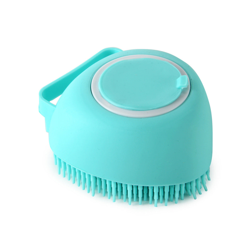 Silicone Pet Bath Massage Gloves with Shampoo Dispenser