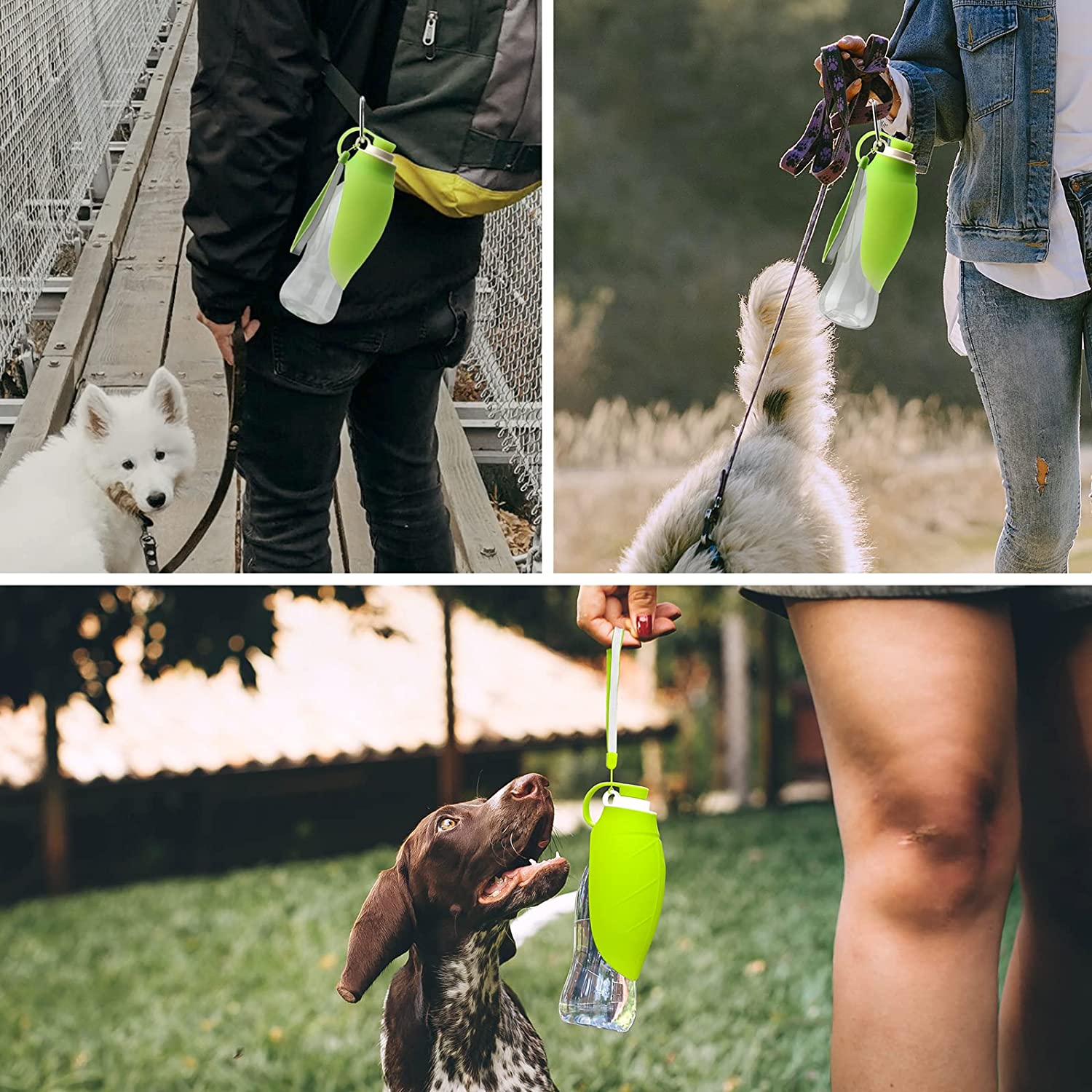 Portable Leakproof Pet Water Dispenser with Bowl