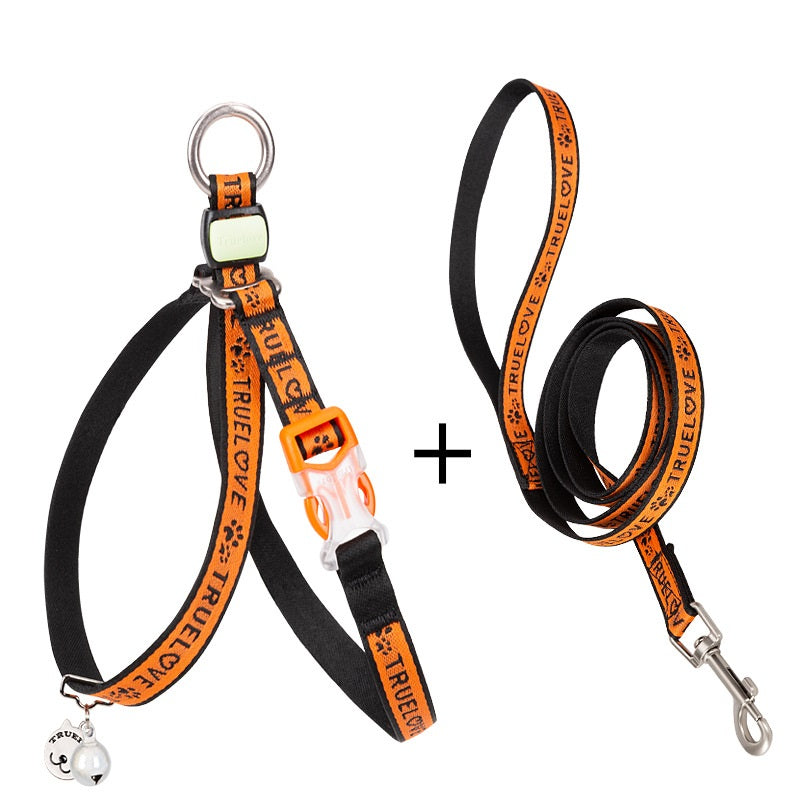 Multi-Functional Pet Bell Chest Strap Harness Leash