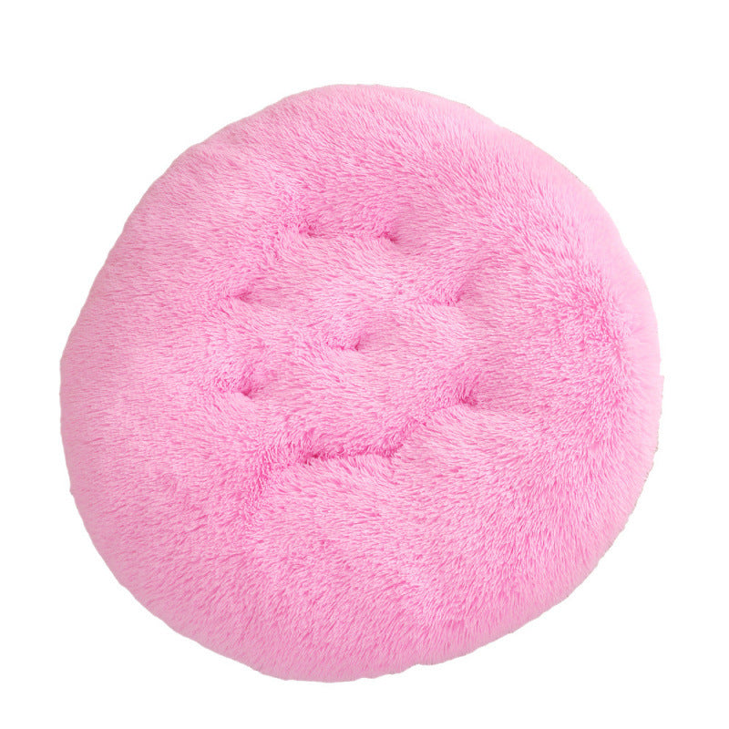 Round Plush Small Animal Bed Mat for Cozy Sleep
