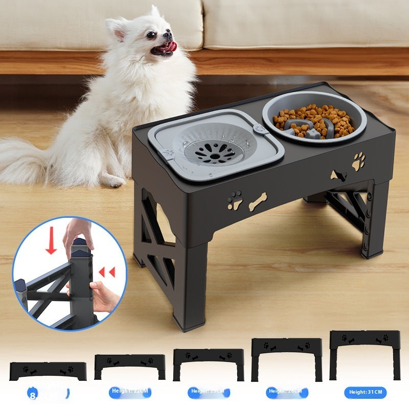 Stainless Steel Double Pet Feeding Bowl with Stand
