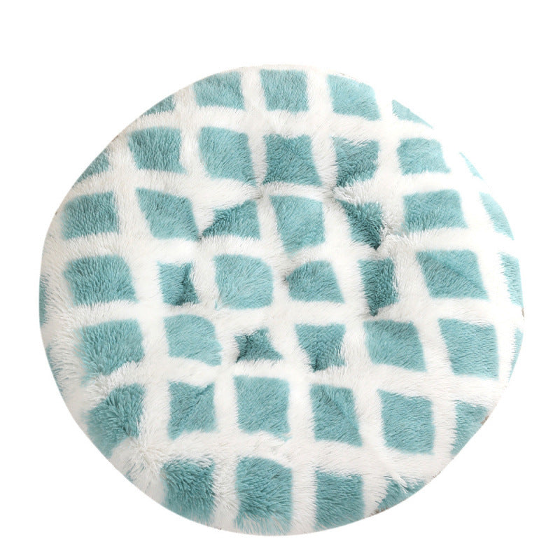Round Plush Small Animal Bed Mat for Cozy Sleep