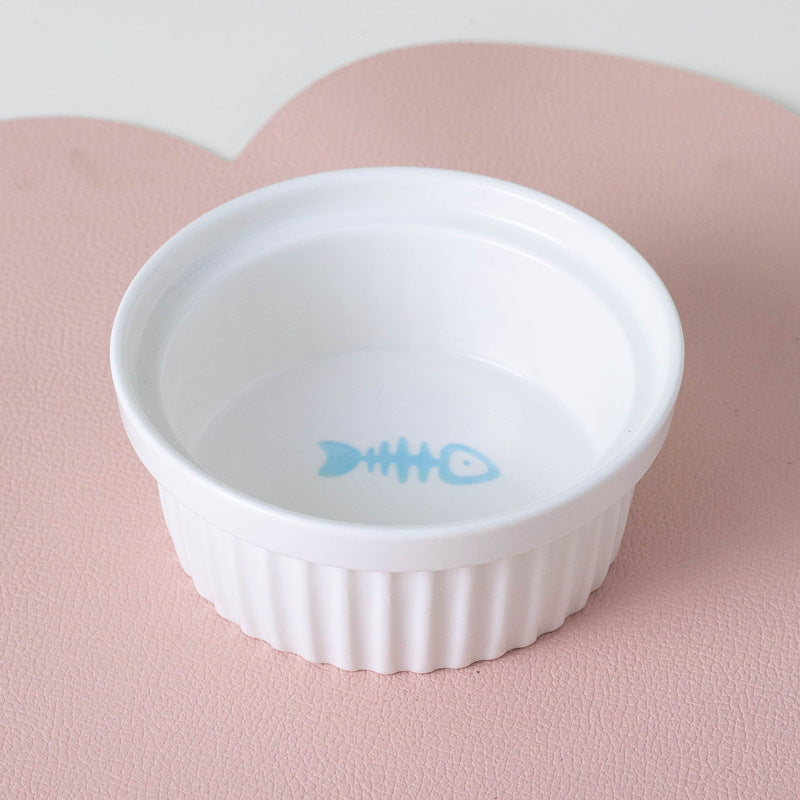 Elevated Tilted Ceramic Double Pet Bowl