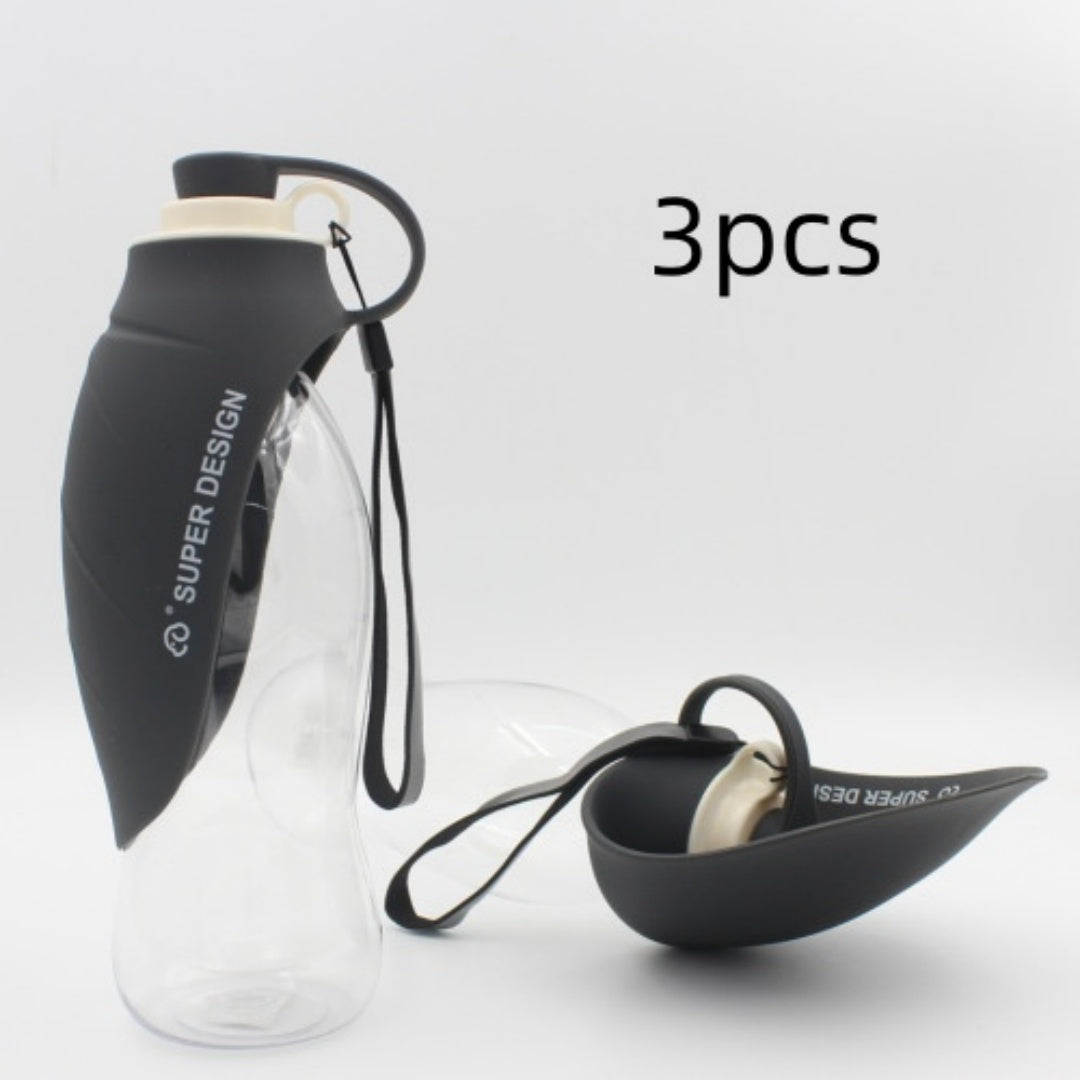Portable Leakproof Pet Water Dispenser with Bowl