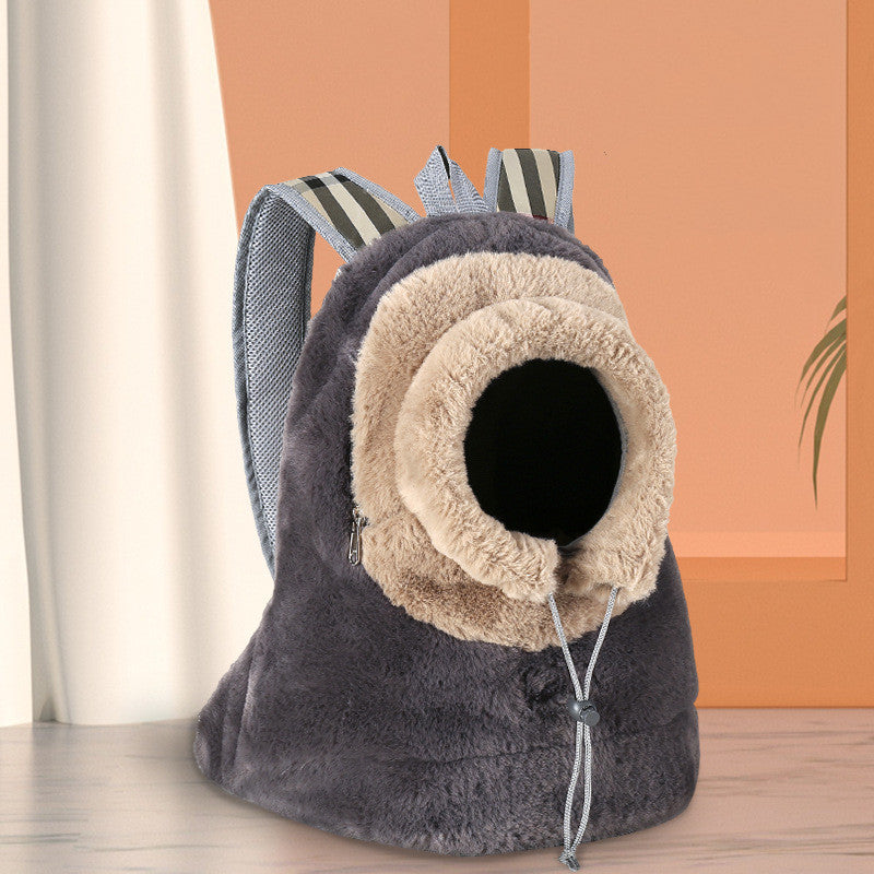 Fashion Plush Portable Pet Chest Backpack