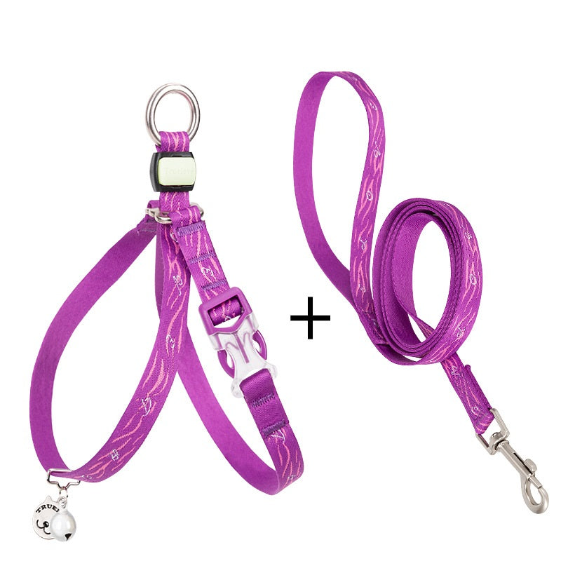 Multi-Functional Pet Bell Chest Strap Harness Leash