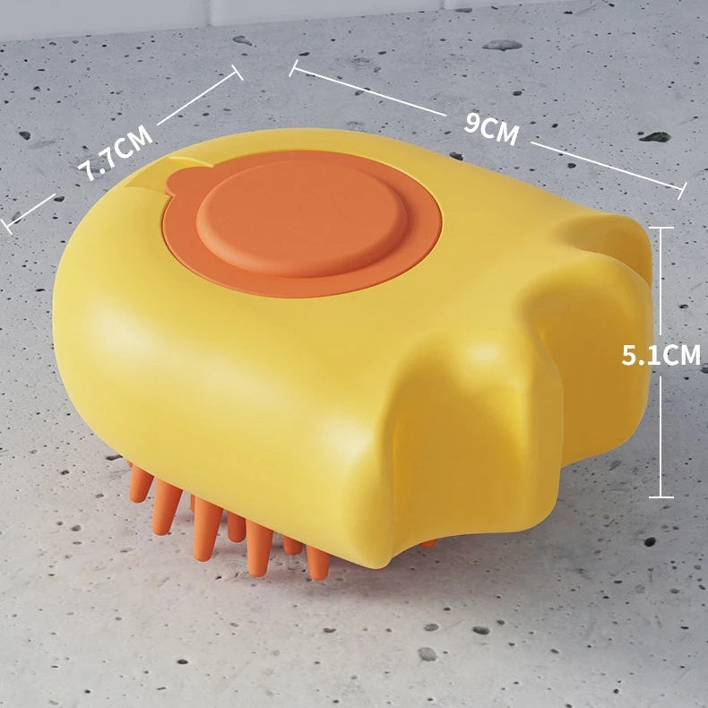 Pet Bath Massage Brush with Shampoo Dispenser and Comb