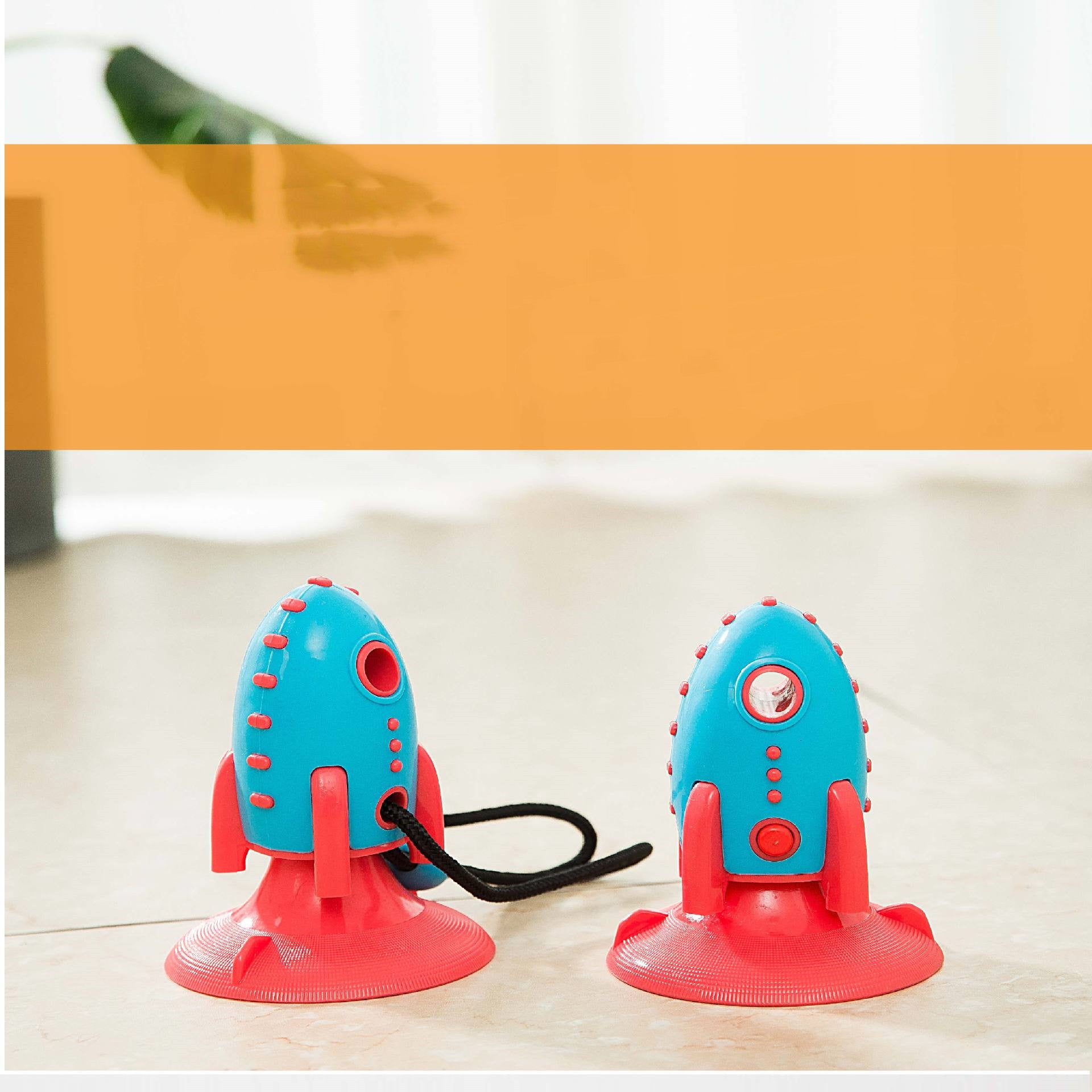 Rocket-Shaped Bite-Resistant Food Dispensing Toy for Pets