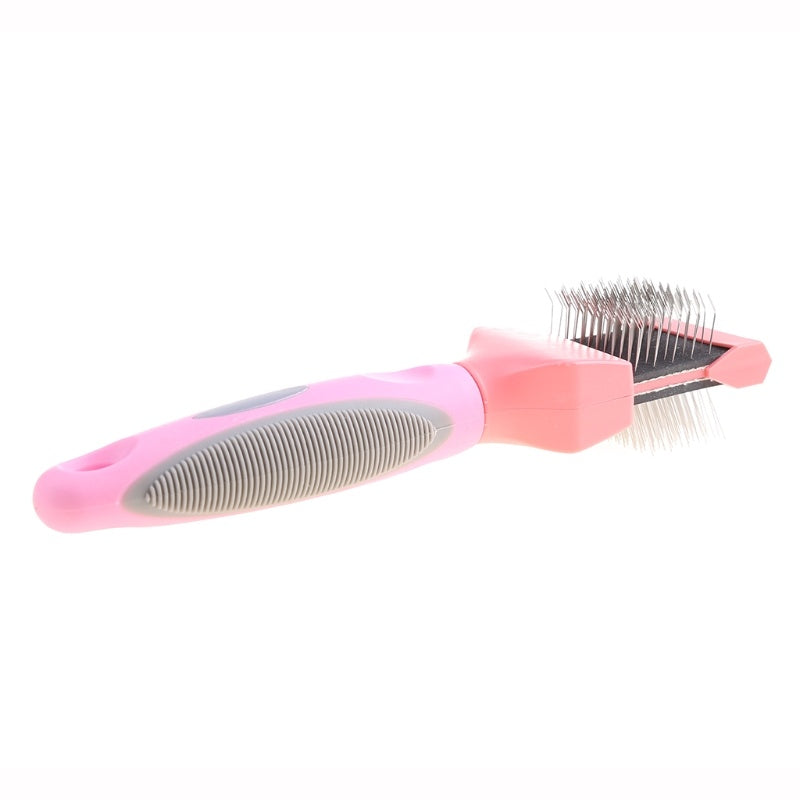 Double-Sided Pet Grooming Brush for Hair Removal and Massage