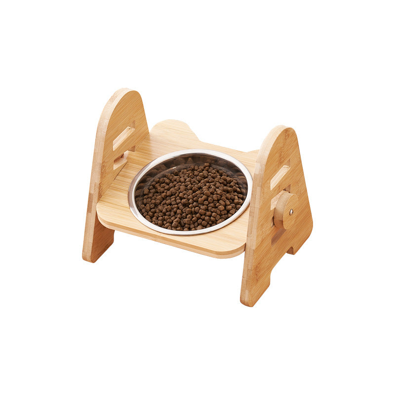 Tilted Pet Bowl for Cervical Spine Protection