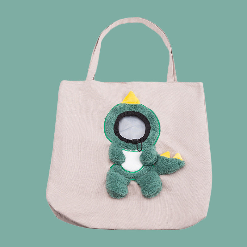 Animal-Shaped Portable Pet Backpack Off-Shoulder Carrier