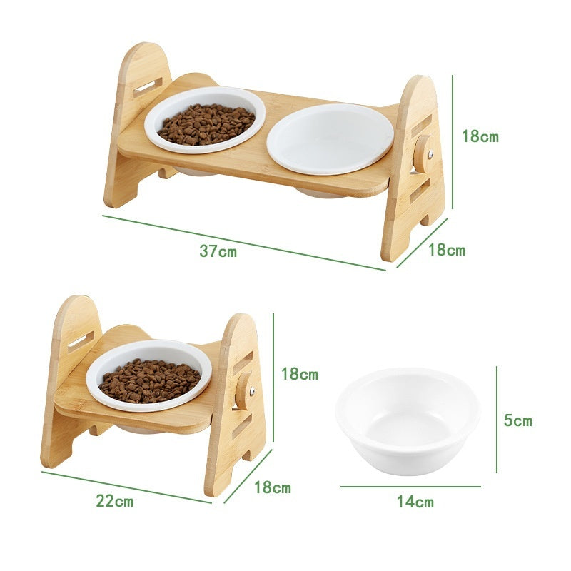 Tilted Pet Bowl for Cervical Spine Protection