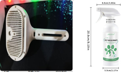 Self-Cleaning Pet Grooming Comb with Built-In Mist Humidifier