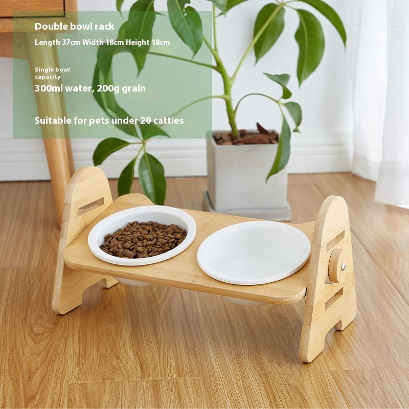 Tilted Pet Bowl for Cervical Spine Protection