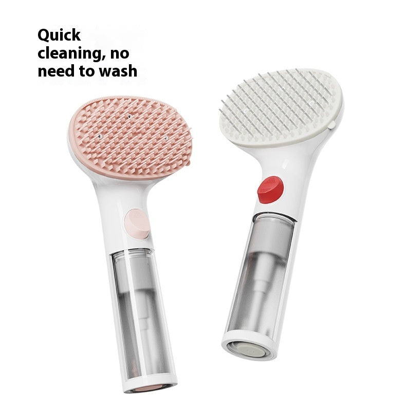 3-in-1 Pet Steam Brush for Cleaning and Hair Removal