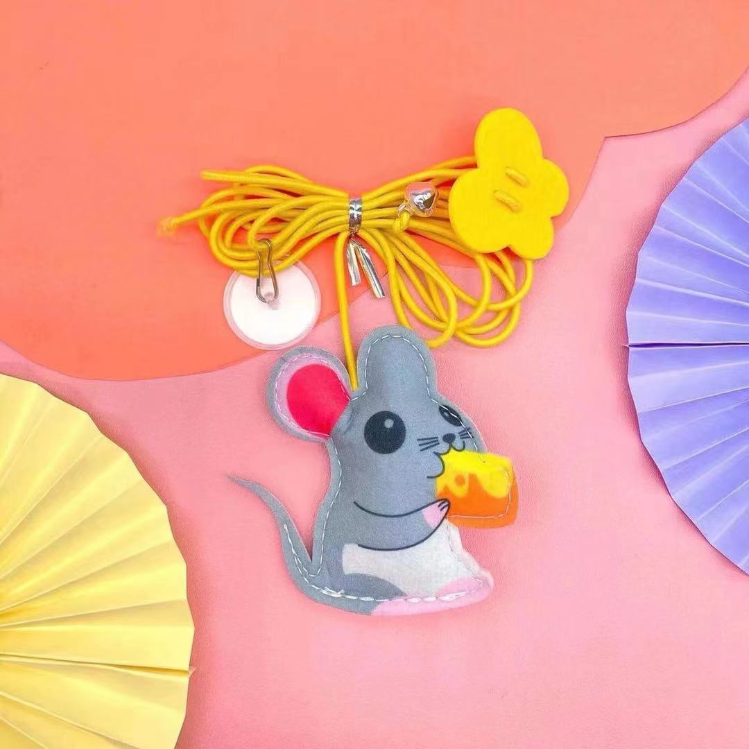 Interactive Telescopic Rope Mouse Toy