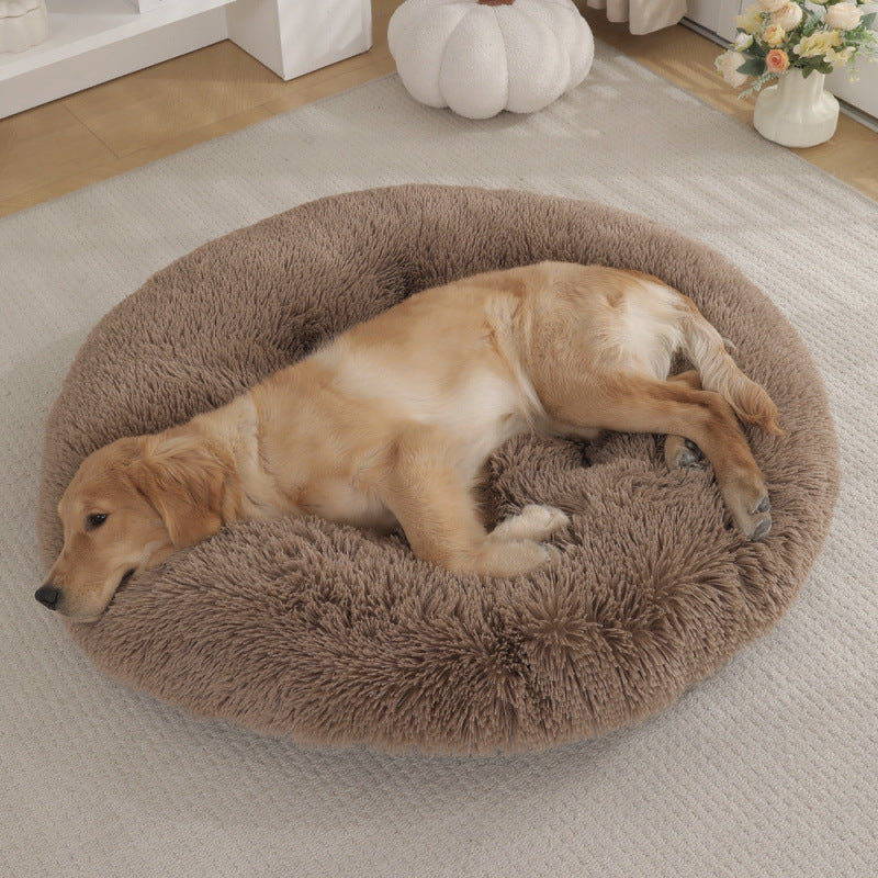 Round Plush Small Animal Bed Mat for Cozy Sleep