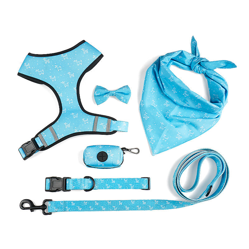 Pet Leash Harness With Decorative Bow