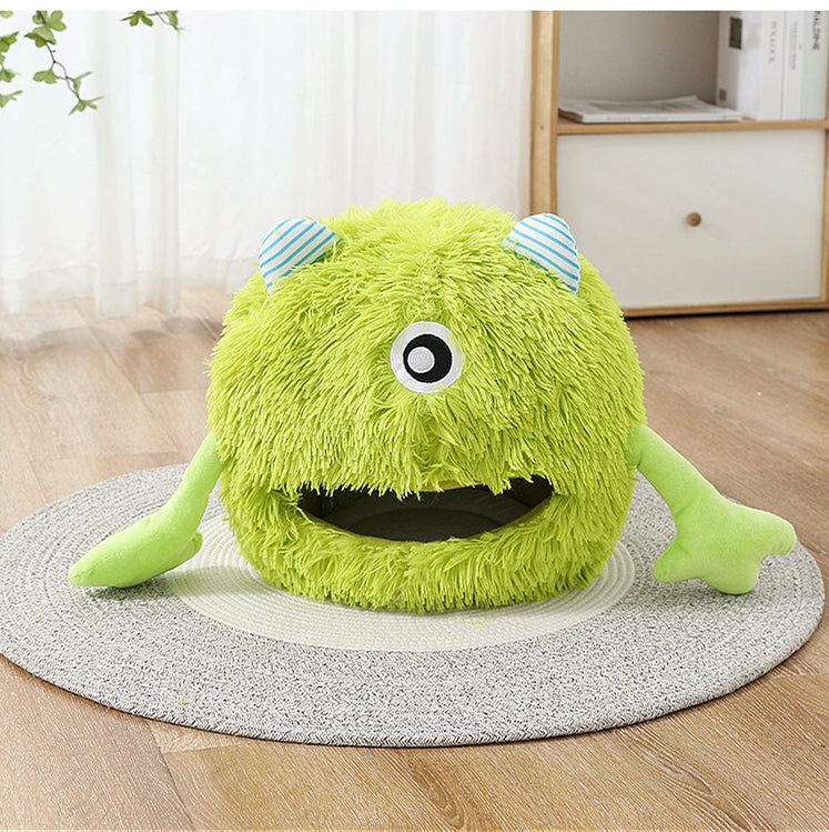 Machine Washable Fluffy Calming Bed for Small Animals